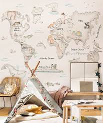 Personalised Wall Painting World Map