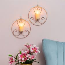 Metal Wall Candle Sconce Set Of 2