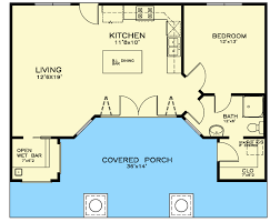 1 Bedroom Tiny Home Plan With Large