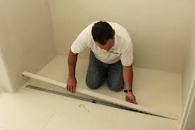 Bathroom With A Linear Shower Drain