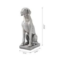 Glitzhome 28 25 H Mgo Sitting Labrador Retriever Dog Statue