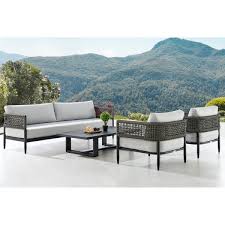 Alegria 4pc Outdoor Black Aluminum