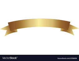 Gold Color Glossy Ribbon Icon Design