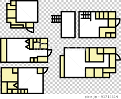 Ilration Set Of The Floor Plan Of A