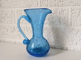 Blue Le Glass Pitcher Vase