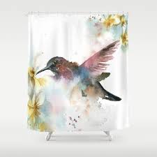 Hummingbird Shower Curtain By Canotstop