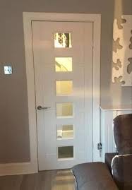 Bedroom Glass Pvc Door Designed Size