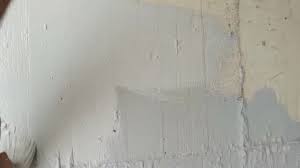 Painting A Concrete Wall With A Brush