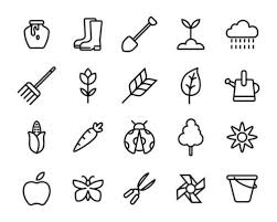Plant Care Icons Vector Art Icons And