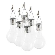 Solar Hanging Clip Lights 6 Pack