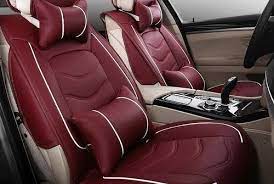 Red Premium Leather Seat Covers