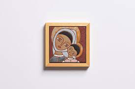 Baby And Virgin Mary Ceramic Tile
