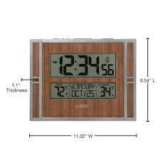 La Crosse Technology Bbb86088 Atomic Digital Wall Clock With Indoor Outdoor Temperature