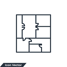 Floor Plan Icon Logo Vector