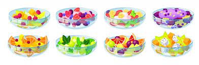 Fruit Salad Isolated Cartoon Set Icon