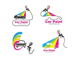 Car Paint Logo Icon Ilration Vector