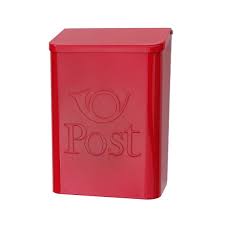 Red Embossed Swedish Wall Mount Mailbox