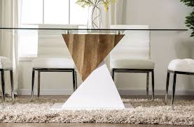 Helix Modern Glass Top Dining Table