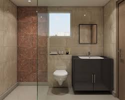 Modern Bathroom With Black Vanity And