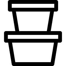 Food Container Basic Rounded Lineal Icon
