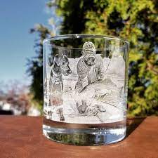 Etched Picture Rocks Glass Custom Glass