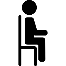 Sitting On A Chair Icon