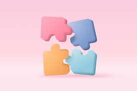 3d Jigsaw Puzzle Pieces Symbol Of