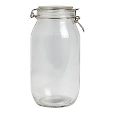 Living Co Round Glass Clip Top Jar