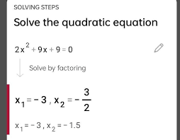 2x² 9x 9 0 Quadratic Formula Brainly Ph