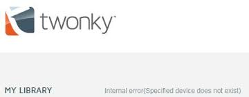 twonky server issue internal error