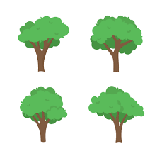 Flat Tree Icon Ilration Trees