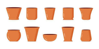 Clay Pot Vector Art Icons And