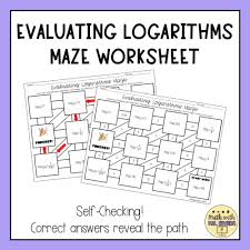 Evaluating Logarithmic Expressions Maze