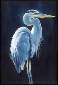 The Great Blue Heron Acrylic Painting