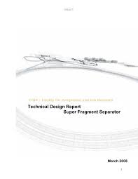 design report super fragment separator