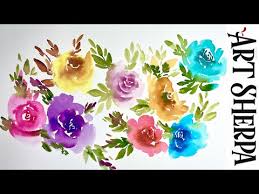 Tagged Watercolor Flowers Tutorial