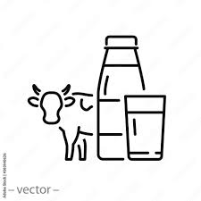 Glass Bottle With Milk Icon Organic