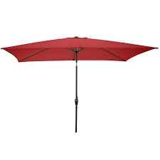 Pure Garden Rectangular Patio Umbrella Red