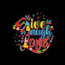 Live Laugh Love Typography T Shirt Design
