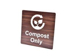 Compost Only Adhesive Sign Garden Bin