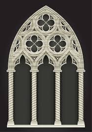 Gothic Realistic Cathedral Window With