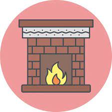 Fireplace Web Icon Simple Ilration