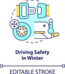 Driving Safety In Winter Concept Icon