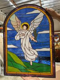 Angel Stained Glass Window Panel