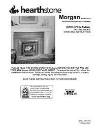 Morgan 8470 Manual Hearthstone Stoves