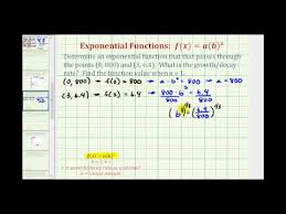 Ex Find An Exponential Decay Function