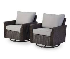 Cushioned Patio Swivel Glider Set