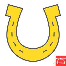 Horseshoe Color Line Icon Lucky And