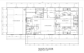 Single Story Barndominium Floor Plans