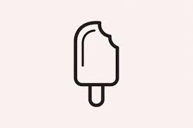 Bitten Popsicle Outline Icon With